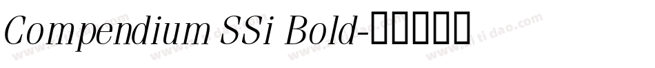 Compendium SSi Bold字体转换